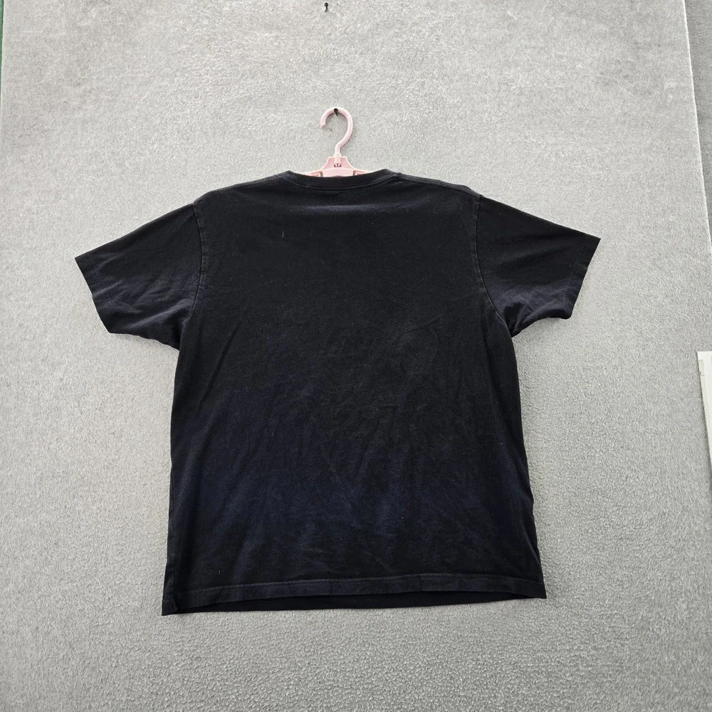 Uniqlo x Demon Slayer Men Shirt XL Black Zenitsu Anime‎ Logo Short Sleeve